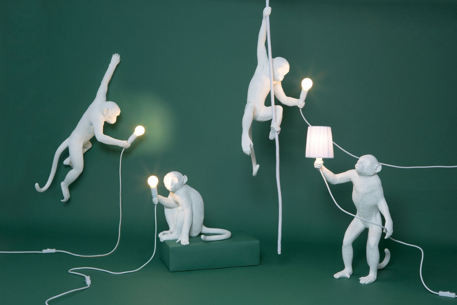 Seletti Monkey Sitting Outdoor lamp black Made In Design UK