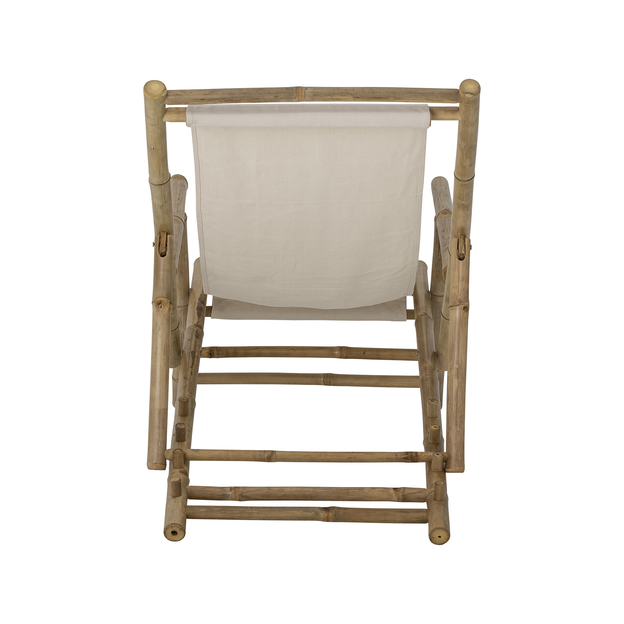 Bloomingville Korfu Reclining folding sun lounger bamboo beige