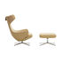 Set fauteuil & repose-pieds Grand Repos / Pivotant & inclinable - Cuir - Vitra