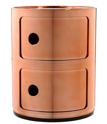 Furniture - Shelves & Storage Furniture - Componibili Storage - / 2 drawers - Metallic by Kartell - Copper - ABS