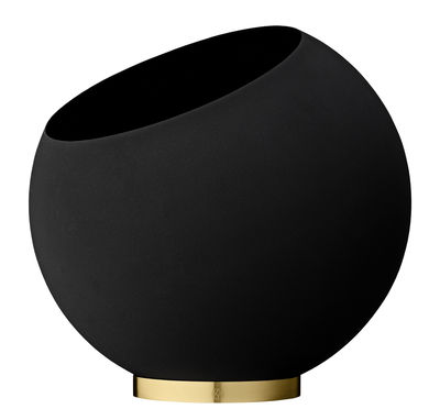 Decoration - Vases - Globe Flowerpot - / Ø 43 cm - Metal by AYTM - Ø 43 cm / Black & gold - Painted iron, Stainless steel