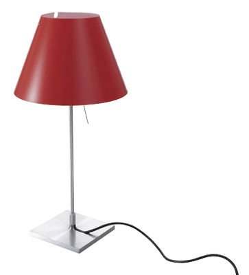 Lighting - Table Lamps - Costanzina Lampshade by Luceplan - Red - Polycarbonate