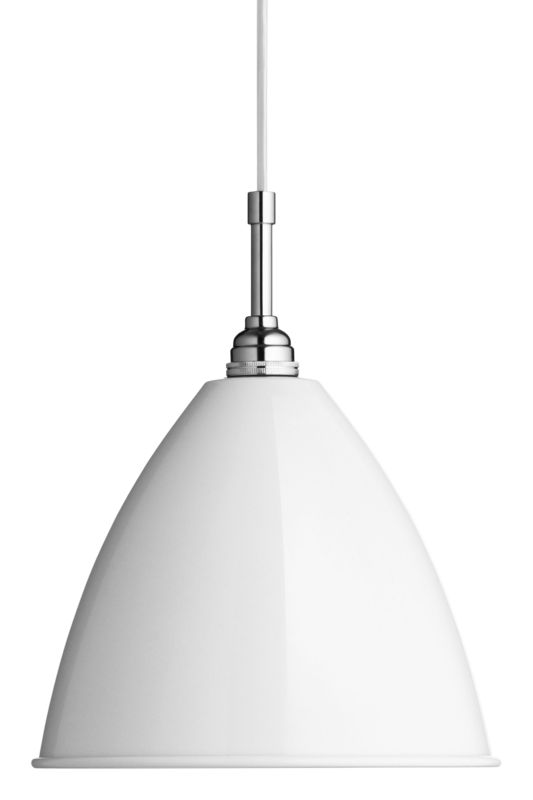Illuminazione - Lampadari - Sospensione Bestlite BL9 M metallo bianco Ø 21 cm - Riedizione del 1930 - Gubi - Bianco - Metallo cromato