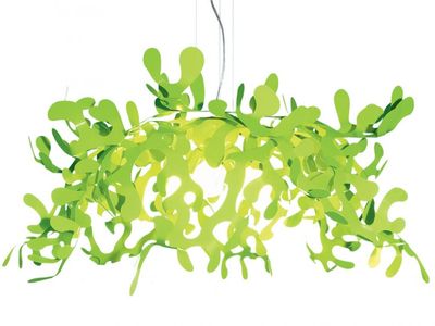 Illuminazione - Lampadari - Sospensione Superleaves - Ø 105 cm di Lumen Center Italia - Verde - metallo laccato