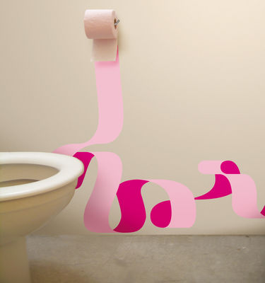 Decoration - For bathroom - Vinyl + toilet paper Sticker by Domestic -  - Vinal