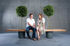 Romeo & Juliet Bench - With 2 flower pots - L 320 cm by Extremis