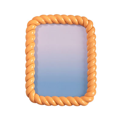 & klevering - Cadre-photo Braid en Plastique, Polyrésine - Couleur Orange - 16.87 x 16.87 x 16.87 cm