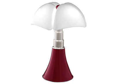 Lampe de table Pipistrello métal plastique rouge / H 66 à 86 cm - Martinelli Luce
