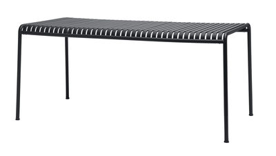 Jardin - Tables de jardin - Table rectangulaire Palissade / 170 x 90 cm cm - R & E Bouroullec - Hay - Anthracite - Acier électro-galvanisé, Peinture époxy