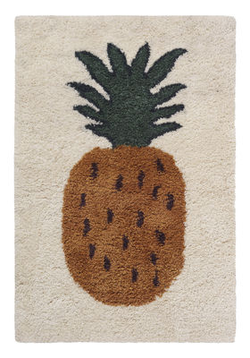Arredamento - Mobili per bambini - Tappeto Fruiticana - Ananas - / Large - Tessuto a mano di Ferm Living - Ananas - Cotone, Lana