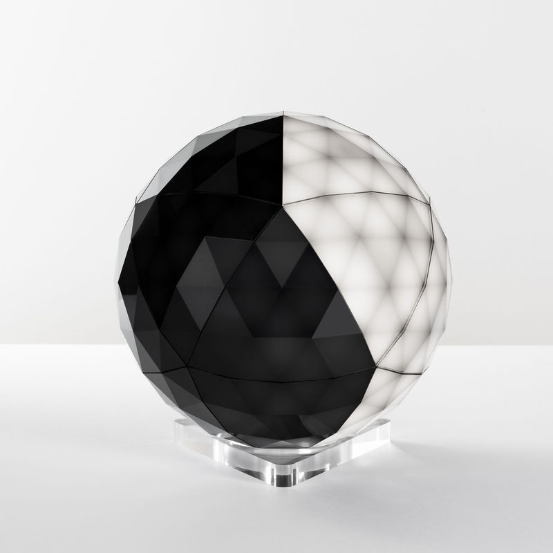 Leuchten - Tischleuchten - Tischleuchte Huara LED plastikmaterial schwarz transparent / Ø 40 cm - Touch-Oberfläche / Bluetooth - Artemide - Schwarz / Transparent - Methacrylat