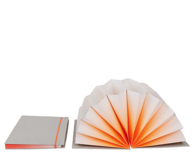 Déco - Accessoires bureau - Trieur à courrier Plissè A4 / Porte-documents - 35 x 23 cm - Hay - Orange / Couverture gris clair - Carton, Papier