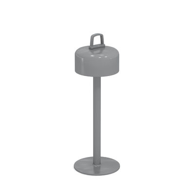 Lighting - Table Lamps - Luciole LED Wireless lamp - / Magnetic base by Emu - Grey - ABS