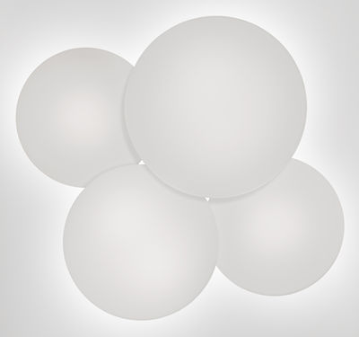 Luminaire - Plafonniers - Plafonnier Puck Quadruple / 60 x 53 cm - Vibia - Blanc - Verre soufflé
