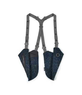 Accessories - Bags, Purses & Luggage - Sin Pistols Bag with strap - / 2 pockets by Sancal - Navy blue - Polyester, Recycled leather