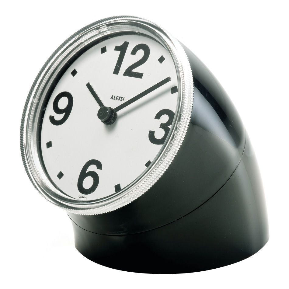 ALESSI ［Cronotime］ PIO MANZU FIAT Desk clock Cronotime Alessi / Pio Manzù, 1966 - Black - Plastic