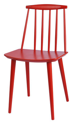 Mobilier - Chaises, fauteuils de salle à manger - Chaise J77 / Bois - Hay - Corail - Hêtre massif teinté