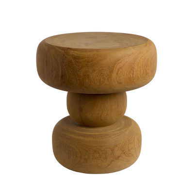 Furniture - Stools - Between End table - / Hand-carved wood by Pols Potten - Natural wood - Solid Dimb wood