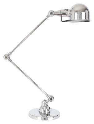 Luminaire - Lampes de table - Lampe de table Signal / 2 bras - H max 60 cm - Jieldé - Chromé brillant - Acier inoxydable chromé