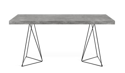 Pop Up Home Trestle Rectangular Table Grey Black Made In Design Uk
