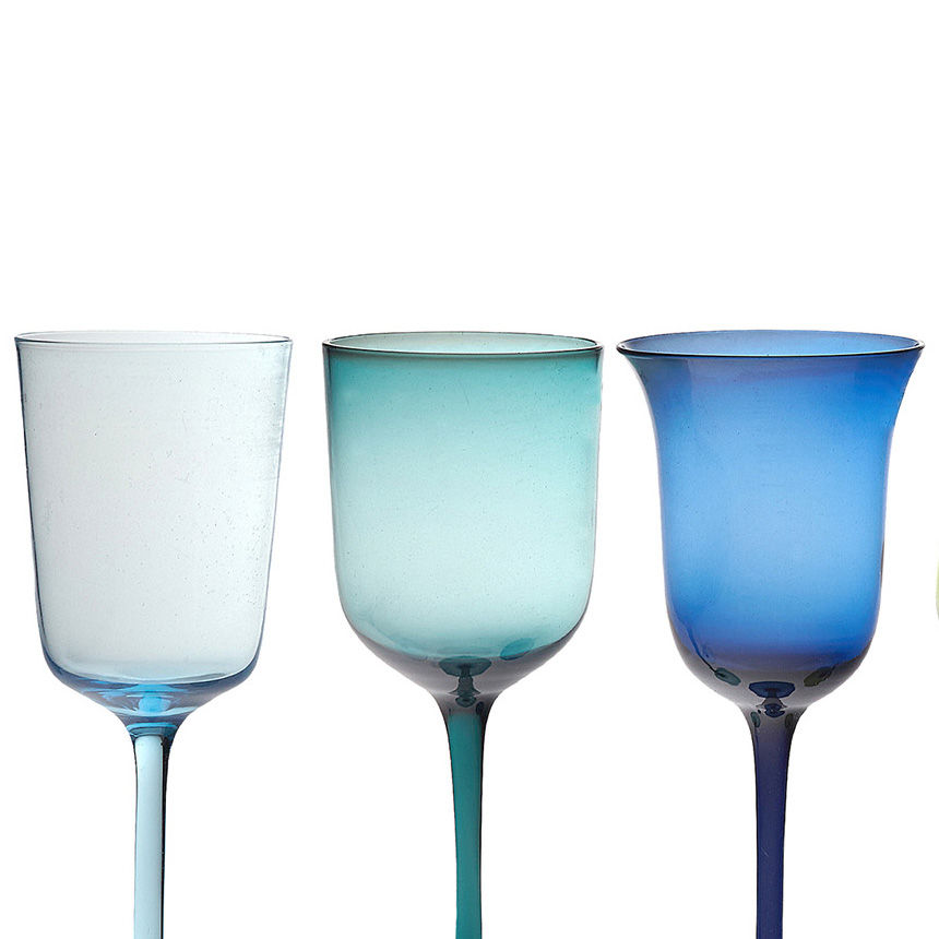 Set of 6 wine glasses in multicoloured - Bitossi