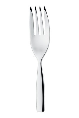 Tableware - Cutlery - Dressed Service fork - L 25 cm by Alessi - Mirror polished steel - Stainless steel