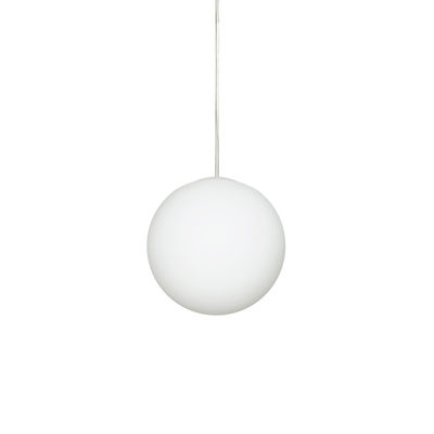 Illuminazione - Lampadari - Sospensione Luna - / Ø 16 cm - Vetro di Design House Stockholm - Sfera / Bianco - Vetro soffiato a bocca