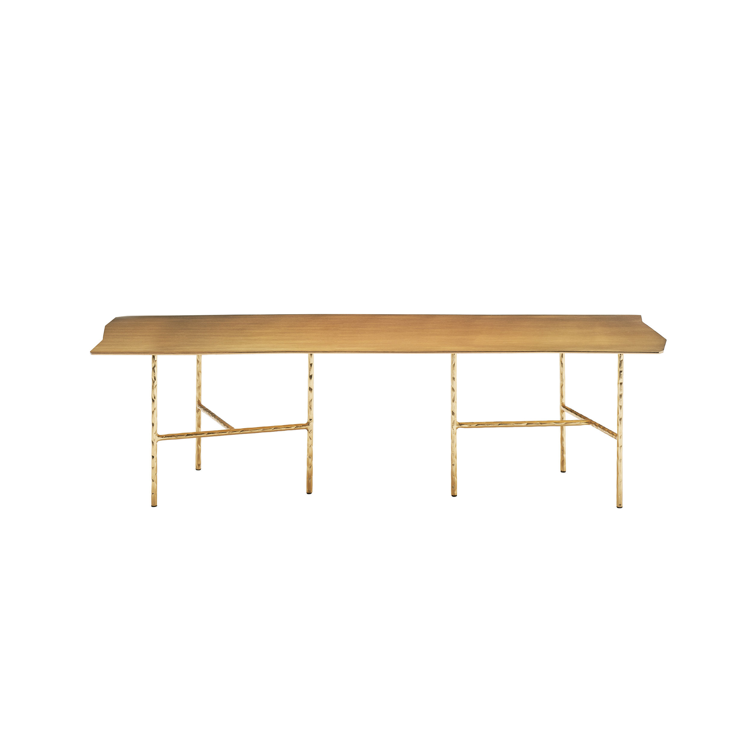 Table basse XXX Rectangle / 120 x 52 cm x H 33 cm - Opinion Ciatti or/métal en métal