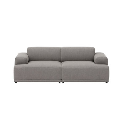 Canapé droit 2 places Gris Tissu Luxe Design Confort