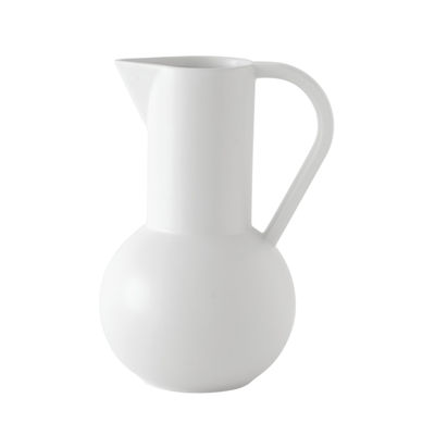 Tableware - Water Carafes & Wine Decanters - Strøm Large Carafe - / H 28 cm - Handmade ceramic by raawii - Misty grey - Ceramic