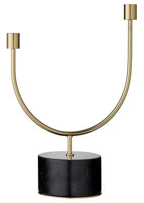 AYTM - Chandelier Grasil en Métal, Marbre - Couleur Noir - 25.5 x 12 x 31.5 cm - Made In Design