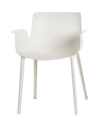 Mobilier - Chaises, fauteuils de salle à manger - Fauteuil Piuma / Plastique - Kartell - Blanc - Thermoplastique polymère renforcé