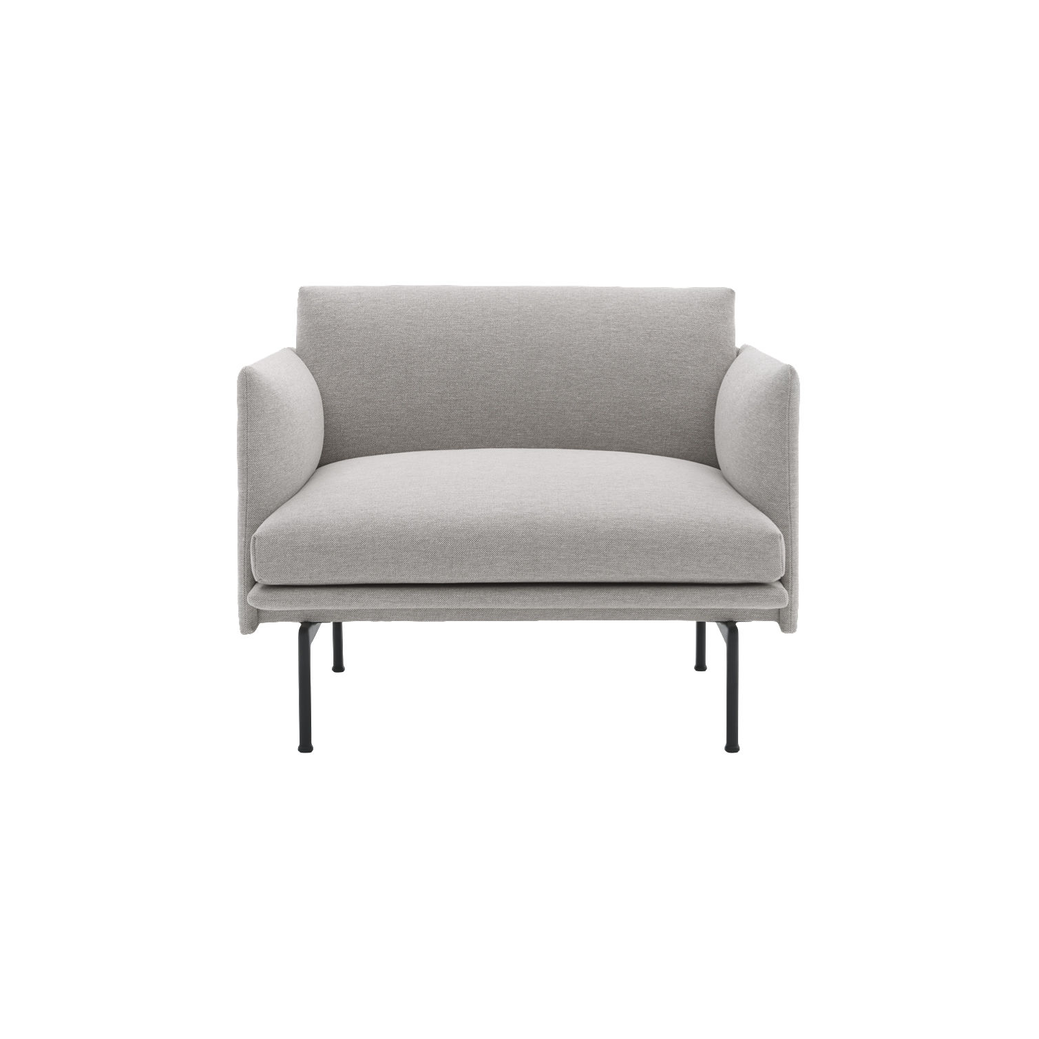 Gepolsterter Sessel Outline von Muuto - grau