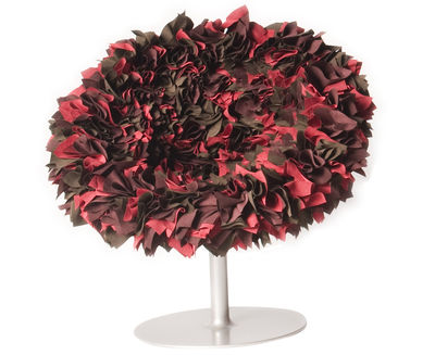 Arredamento - Mobili d'eccezione - Poltrona girevole Bouquet di Moroso - Tonalità rosse / Scocca bordeaux - Acciaio verniciato, Fibra di vetro, Tessuto