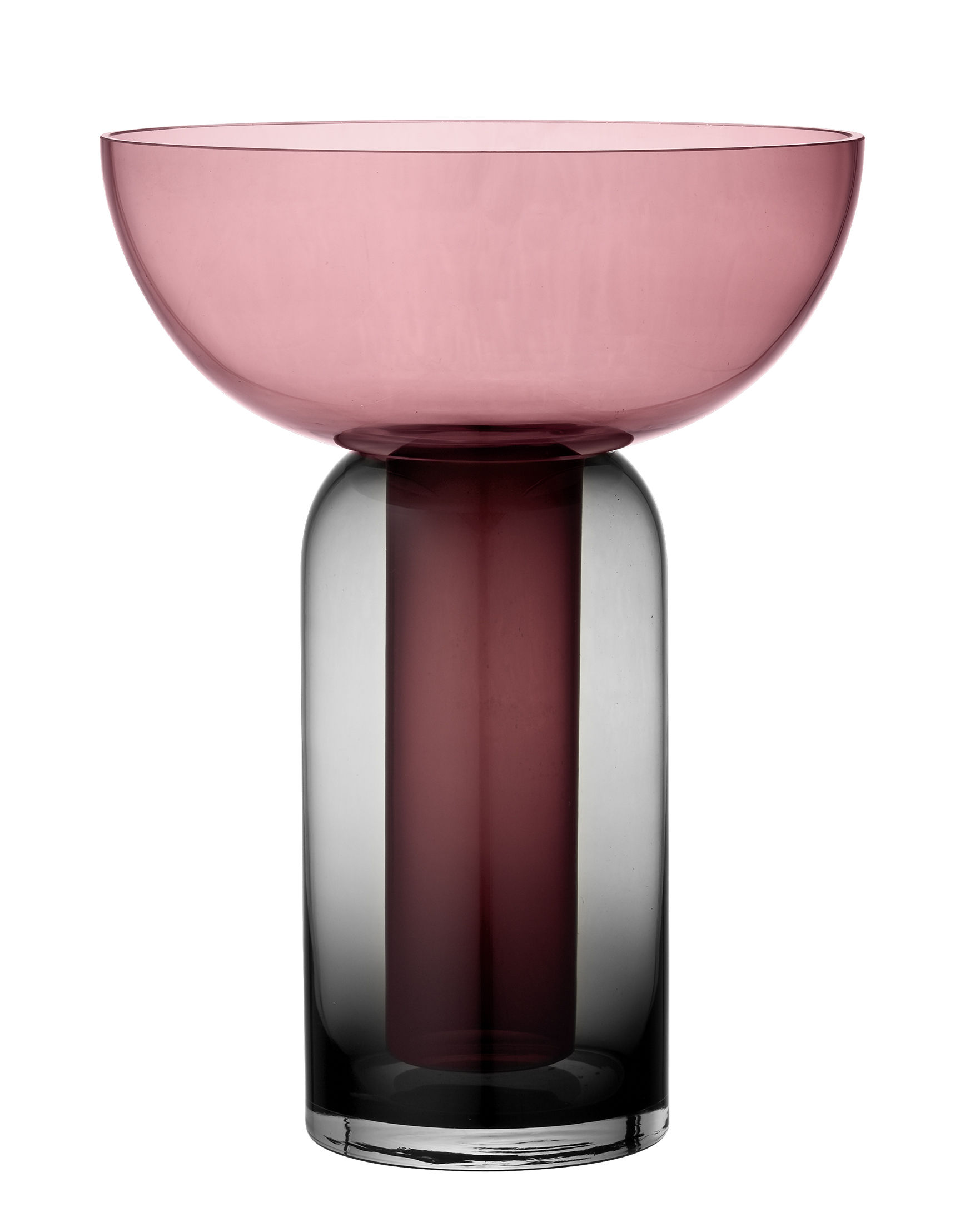 Vase Torus von AYTM Rosa / schwarz h 33 x Ø 25 Made In Design
