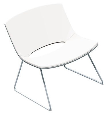 Möbel - Lounge Sessel - Oh! Lounge Sessel Kufengestell - Enea - Weiß - lackierter Stahl, Polypropylen