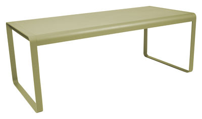 Fermob - Table rectangulaire Bellevie en Métal, Aluminium - Couleur Vert - 196 x 90 x 74 cm - Design