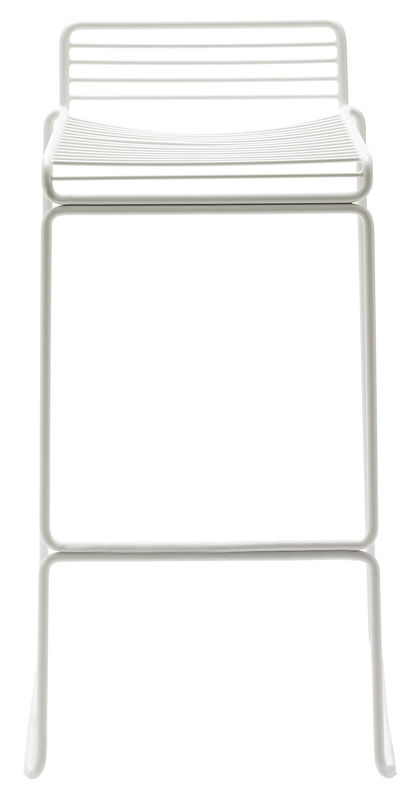 Mobilier - Tabourets de bar - Tabouret de bar Hee métal blanc / H 75 cm - Hay - Blanc - Acier laqué