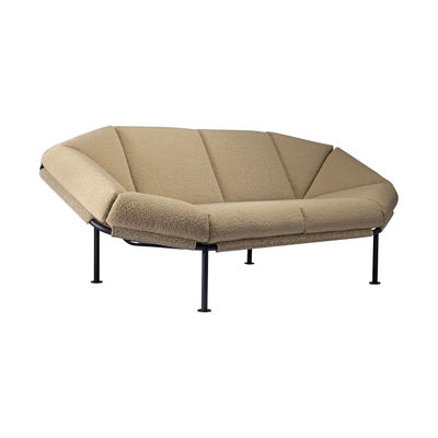 Canapé droit 2 places Beige Tissu Luxe Design Confort