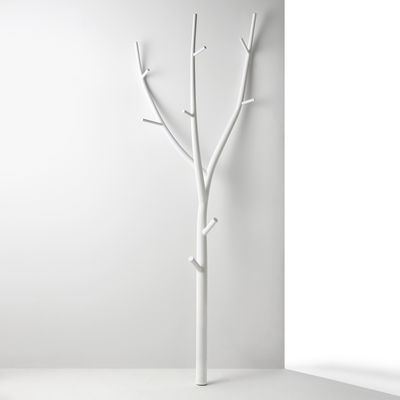 white wood coat tree