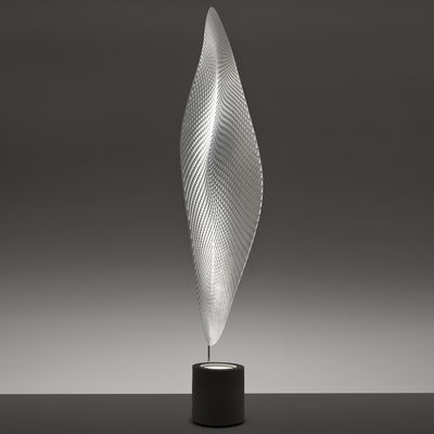 Lighting - Floor lamps - Cosmic leaf Floor lamp by Artemide - Grey base / Transparent diffuser - Metal, Methacrylate