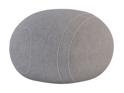 Furniture - Teen furniture - Carla Livingstones Pouf - Woollen version - Indoor use by Smarin - Anthracite with edging - Bultex, Wool
