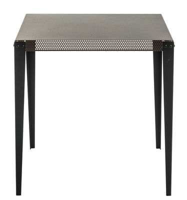 Möbel - Tische - Nizza quadratischer Tisch / 100 x 100 cm - Diesel with Moroso - Kupferfarben / Tischbeine schwarz - gefirnister Stahl