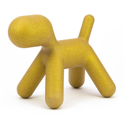 Furniture - Kids Furniture - Puppy Large Decoration - /  L 69 cm - Glittery: Limited edition Christmas 2021 by Magis - Gold / Gold glitter - roto-moulded polyhene