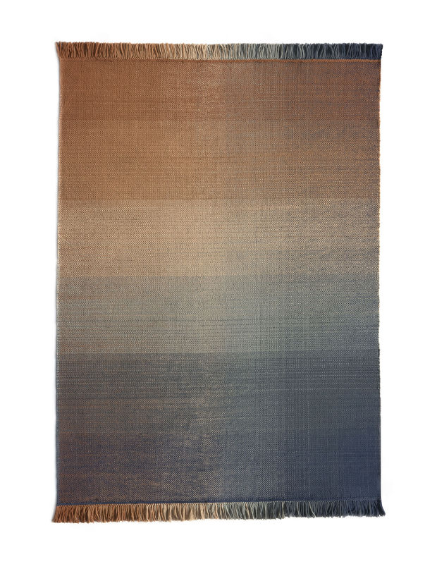 Decoration - Rugs - Shade palette 2 Outdoor rug textile blue orange / 170 x 240 cm - Nanimarquina - Blue & Orange - Polythene