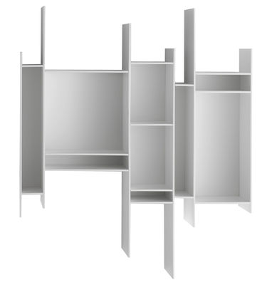Furniture - Bookcases & Bookshelves - Randomito Shelf - L 81 x H 96 cm by MDF Italia - White lacquered - Lacquered wood fibre