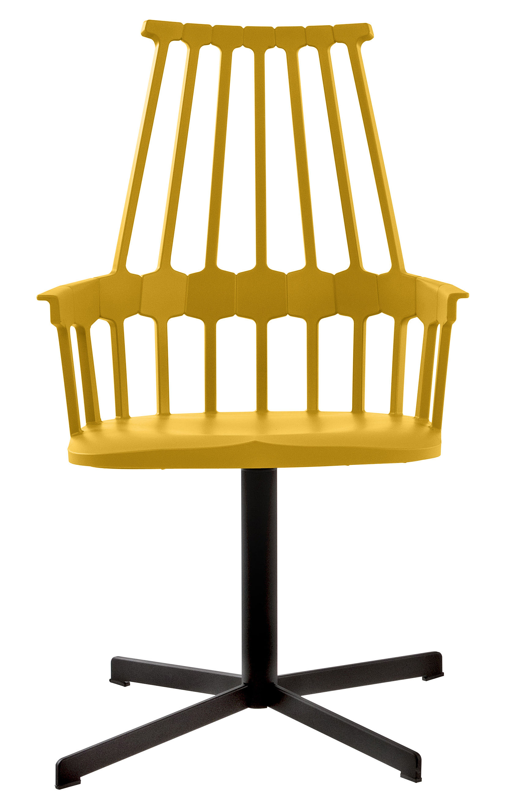 Fauteuil pivotant Comback Kartell Jaune Made In Design