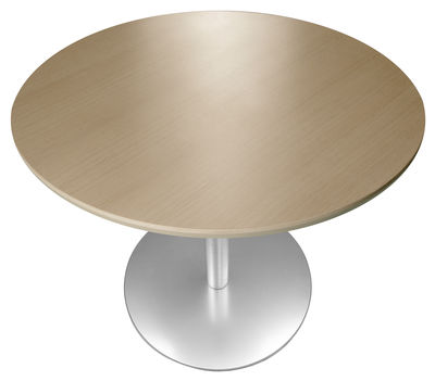 Möbel - Stehtische und Bars - Rondo Höhenverstellbarer Tisch / Ø 90 cm - Lapalma - Eiche gebleicht - eloxiertes Aluminium, gebleichte Eiche