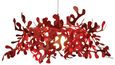 Lighting - Pendant Lighting - Leaves Pendant - Ø 55 cm by Lumen Center Italia - Red - Lacquered metal