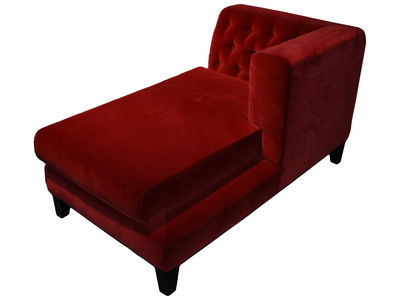 Méridienne Rouge Tissu Design Confort